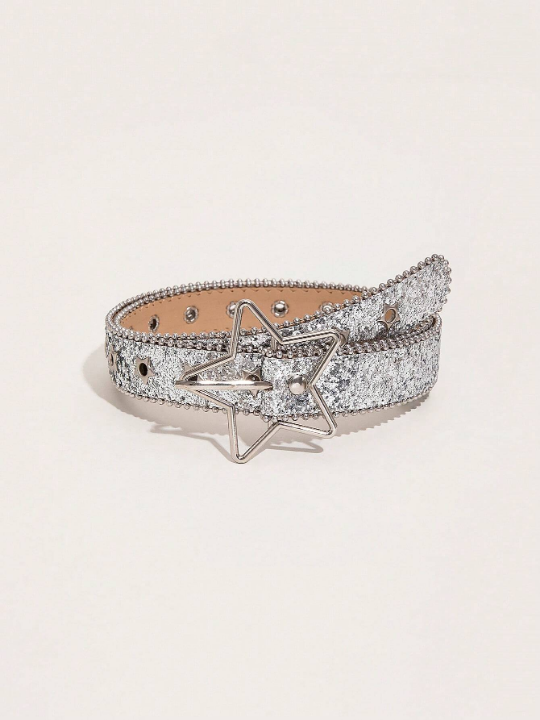 1pc Women's Fashionable Punk Style Star Cutout Waist Belt For Music Festival Punk Series