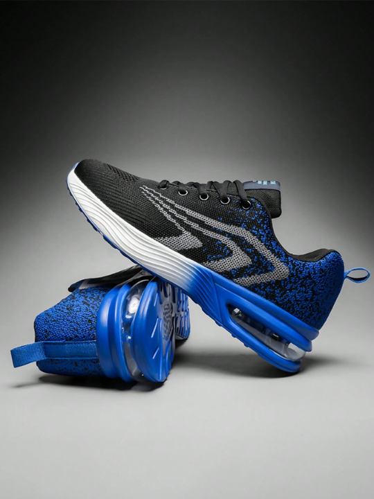Men's Athletic Shoes, Lace-Up Design, Air Cushion, Thick Sole, Suitable For Outdoor Activities, Such As Fitness, Running And Walking