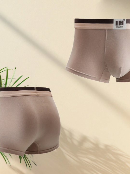 Men's 3pcs Breathable Boxer Briefs For Fall And Winter