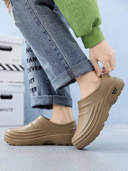 Men's Low-Cut Wear-Resistant Rain Shoes With Corrosion Resistant Rubber Sole, Suitable For Restaurant, Kitchen, Fishing And Other Slip-Resistant Work Shoes