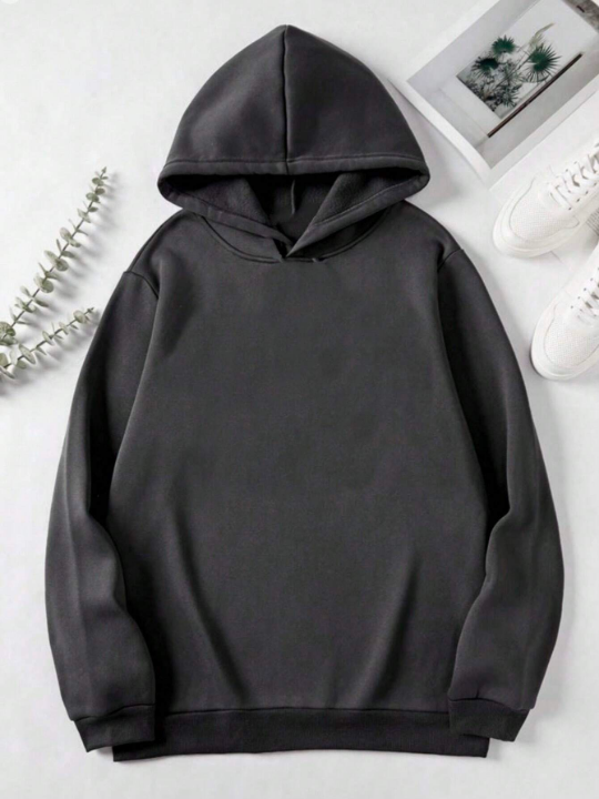 Manfinity Homme Men's Extra Oversized Loose Fit Hoodie Featuring Moon And Planet Print