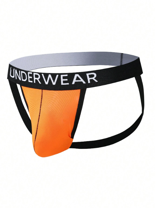 Men's Letter Print Strap Thong Underwear