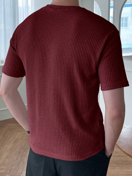 DAZY Men's Solid Color Short Sleeve Summer T-Shirt