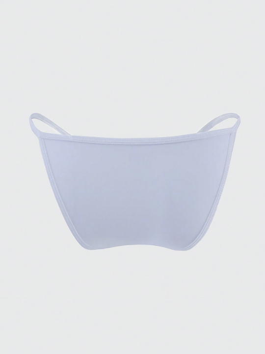 Men's Low Waist Stretchy Butt Lifter Briefs Bikini Briefs Icy Silk Underwear See-Through Ultra-Thin Pouch White Panties