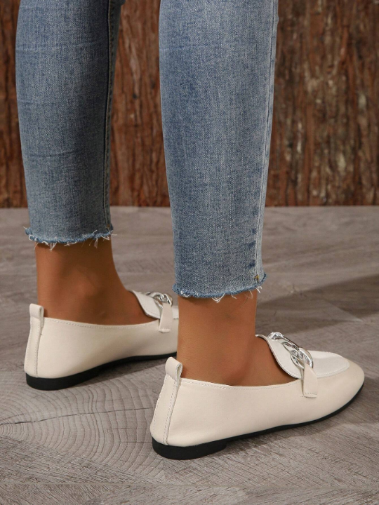 Ladies' Color Block Simple Style Fashion Shallow Mouth Flat Shoes