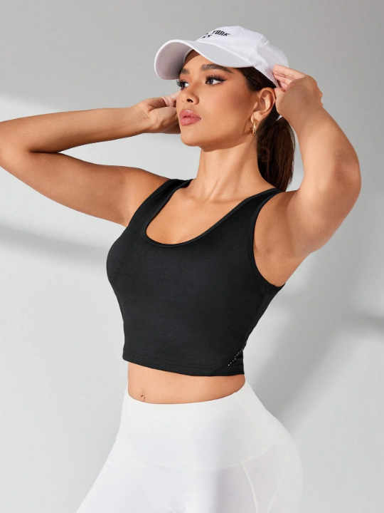 Women's Sports Bra With Reflective Dots For Night Running