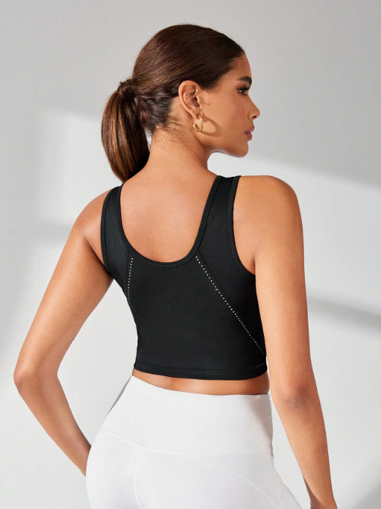 Women's Sports Bra With Reflective Dots For Night Running