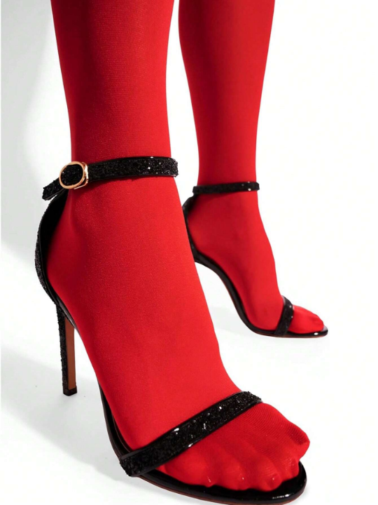 1pc Women's Opaque Elastic Pantyhose & Casual Stockings