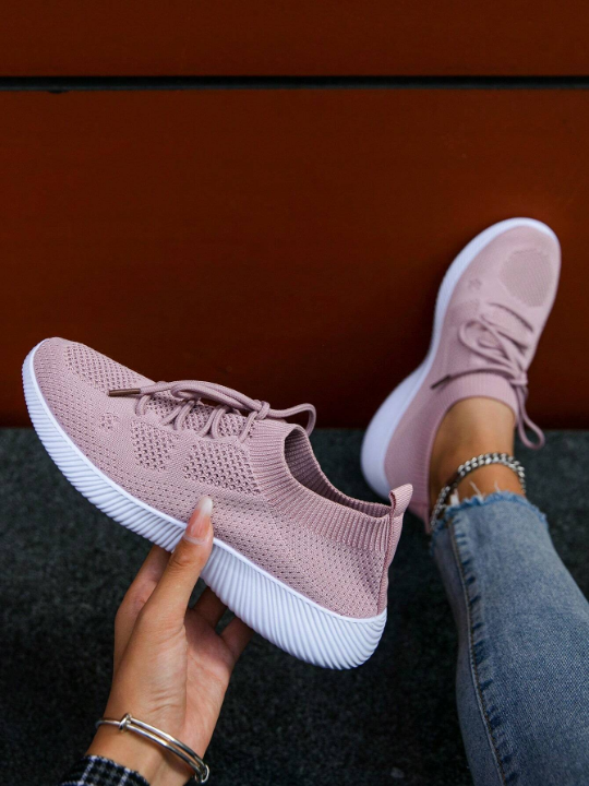 Women's Spring/Autumn Fashionable Light & Breathable Running Shoes With Laces