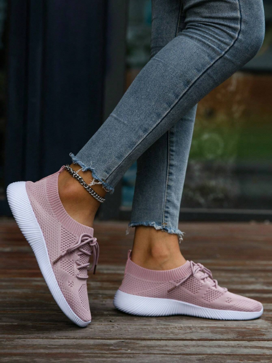 Women's Spring/Autumn Fashionable Light & Breathable Running Shoes With Laces