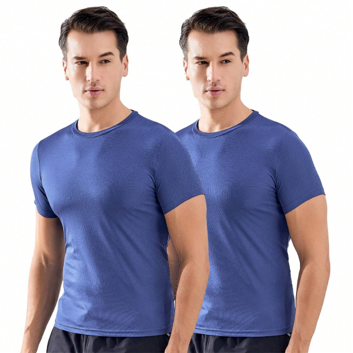 2pcs Loose Sports Tops For Men, Including Short-Sleeved Tshirt Suitable For Gym, Football, Basketball, Running, Etc.