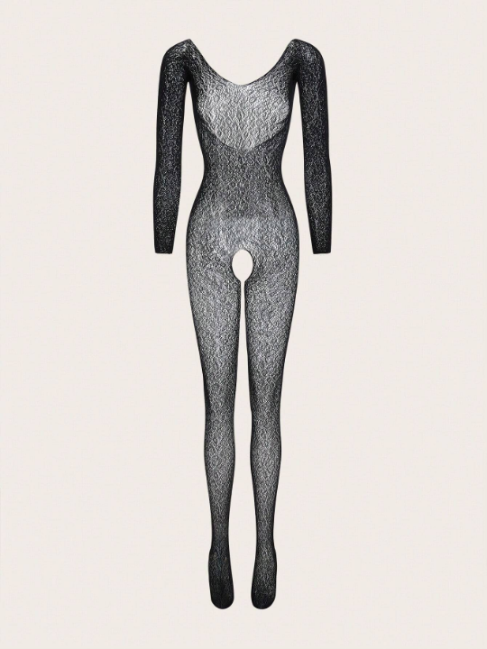 Hollow Out Lace Open Crotch Sexy Bodystocking