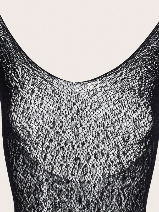 Hollow Out Lace Open Crotch Sexy Bodystocking