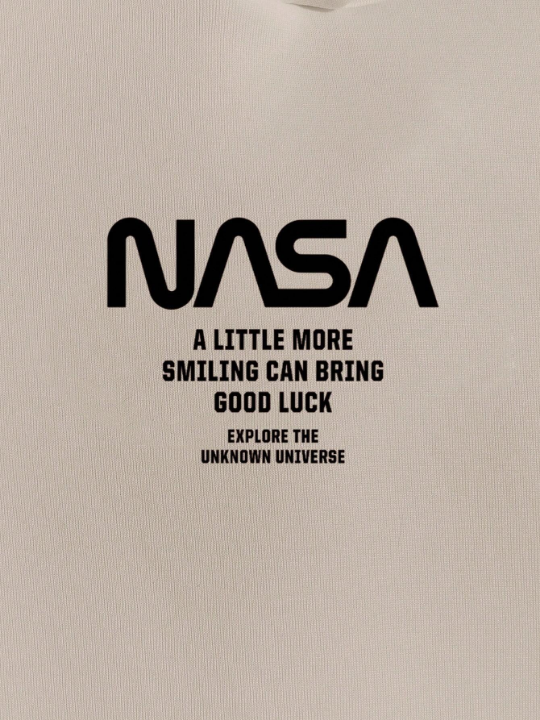 Cottnline Men Letter Graphic Drawstring Hoodie