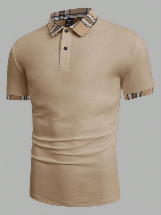 Manfinity Homme Color-Block Knitted Men's Polo Shirt