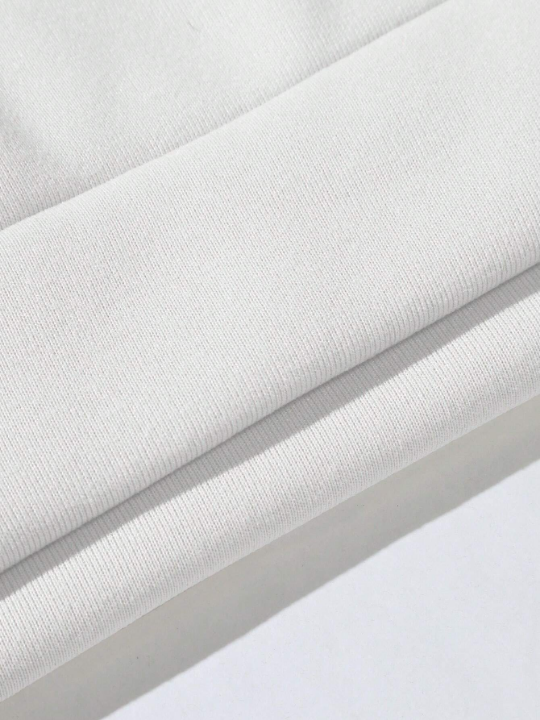 Manfinity Basics Men's Solid Color Drop-Shoulder Long Sleeve Casual Hoodie