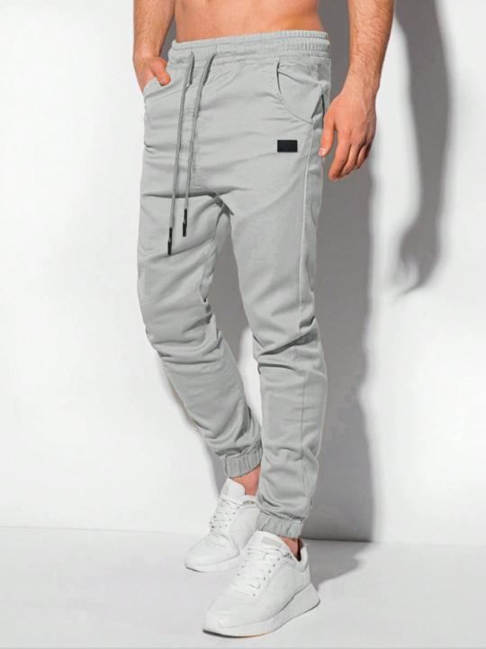 Manfinity Hypemode Men's Drawstring Waistband Slanted Pocket Long Pants