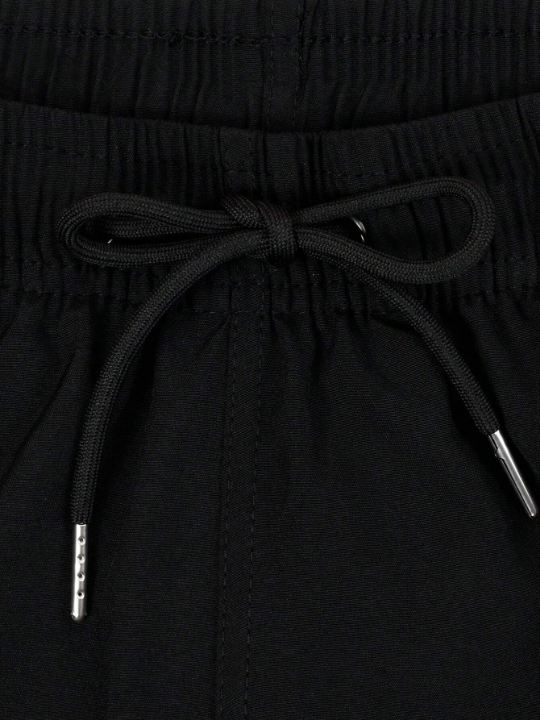 Men Drawstring Waist 2 In 1 Beach Shorts With Phone Pocket