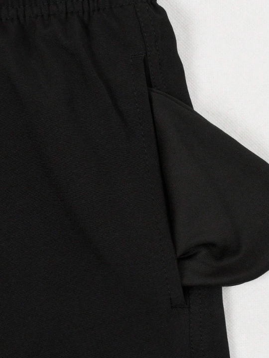 Men Drawstring Waist 2 In 1 Beach Shorts With Phone Pocket