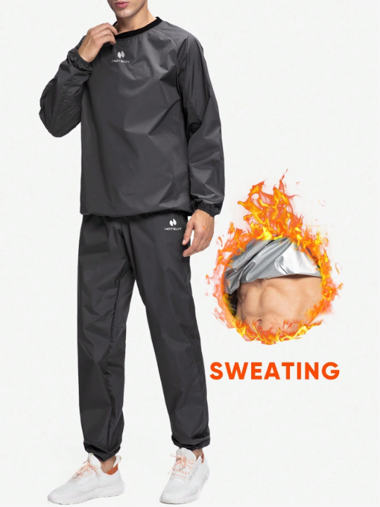 HOTSUIT Sauna Suit Men Anti Sweat Suits Gym Boxing Workout Jackets Durable Gym Wear Sports Wear Activewear Sauna Set Top And Pant Weight Loss