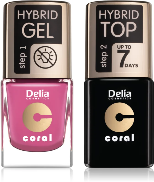 Coral Nail Enamel Hybrid Gel
