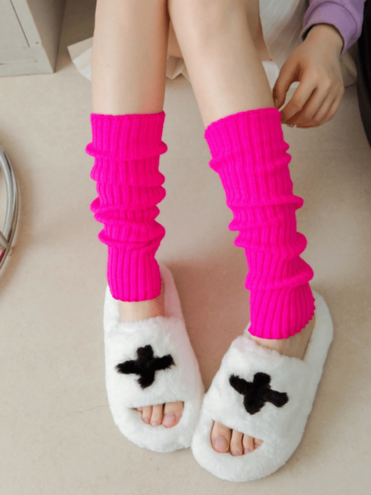 1pair Warm Foot Cover & Bubble Leg Warmers For Students, Fashionable Korean Lolita - Style Loose Leg Warmers, Women's All - Match Elephant Leg Warmers, Warm Leggings - Lolli World Marketplace