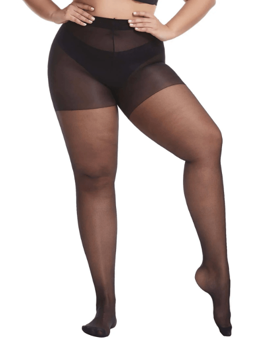 1pair Women 20D Solid Color Fashionable Plus Size Tights For Daily Decoration - Lolli World Marketplace
