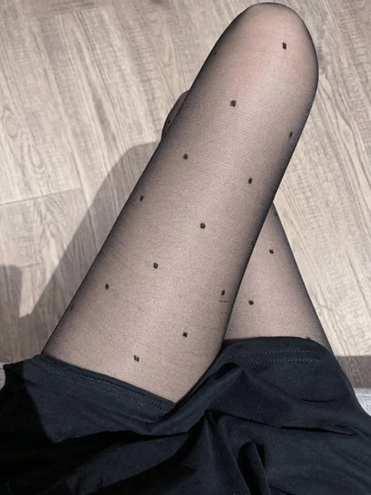 1pair Women Dot Pattern Fashionable Tights For Daily Life - Lolli World Marketplace