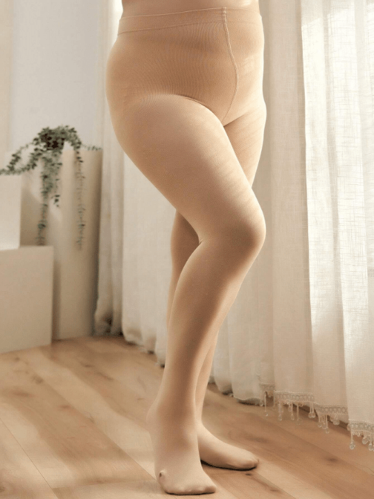 1pc 280d Plush Women's Plus Size Thermal Tights For Daily Wear - Lolli World Marketplace