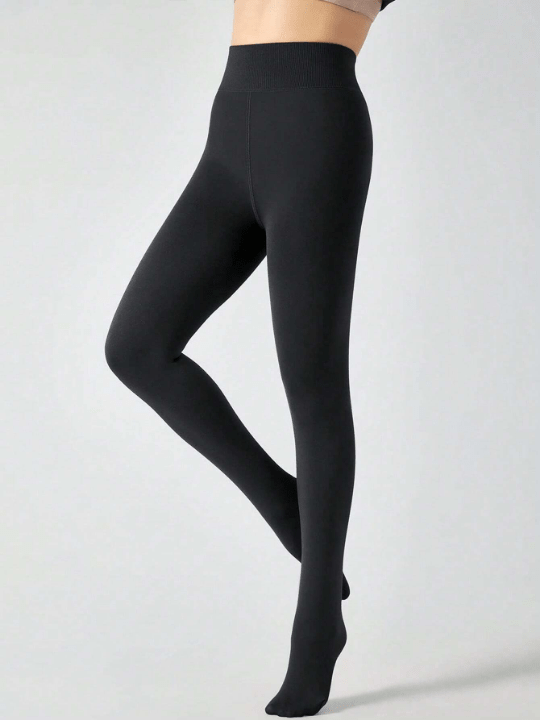 1pc 280g Thickened Plus Velvet Warm Tight Leggings, Perfect For Wearing With Dresses, Sweaters And More In Winter - Lolli World Marketplace