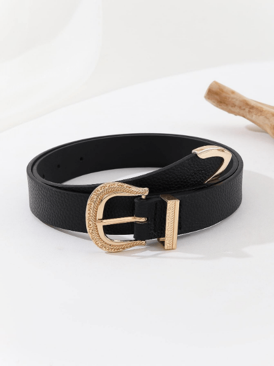 1pc Fashionable Versatile Women's Belt With Gold Pin Buckle Boho - Lolli World Marketplace