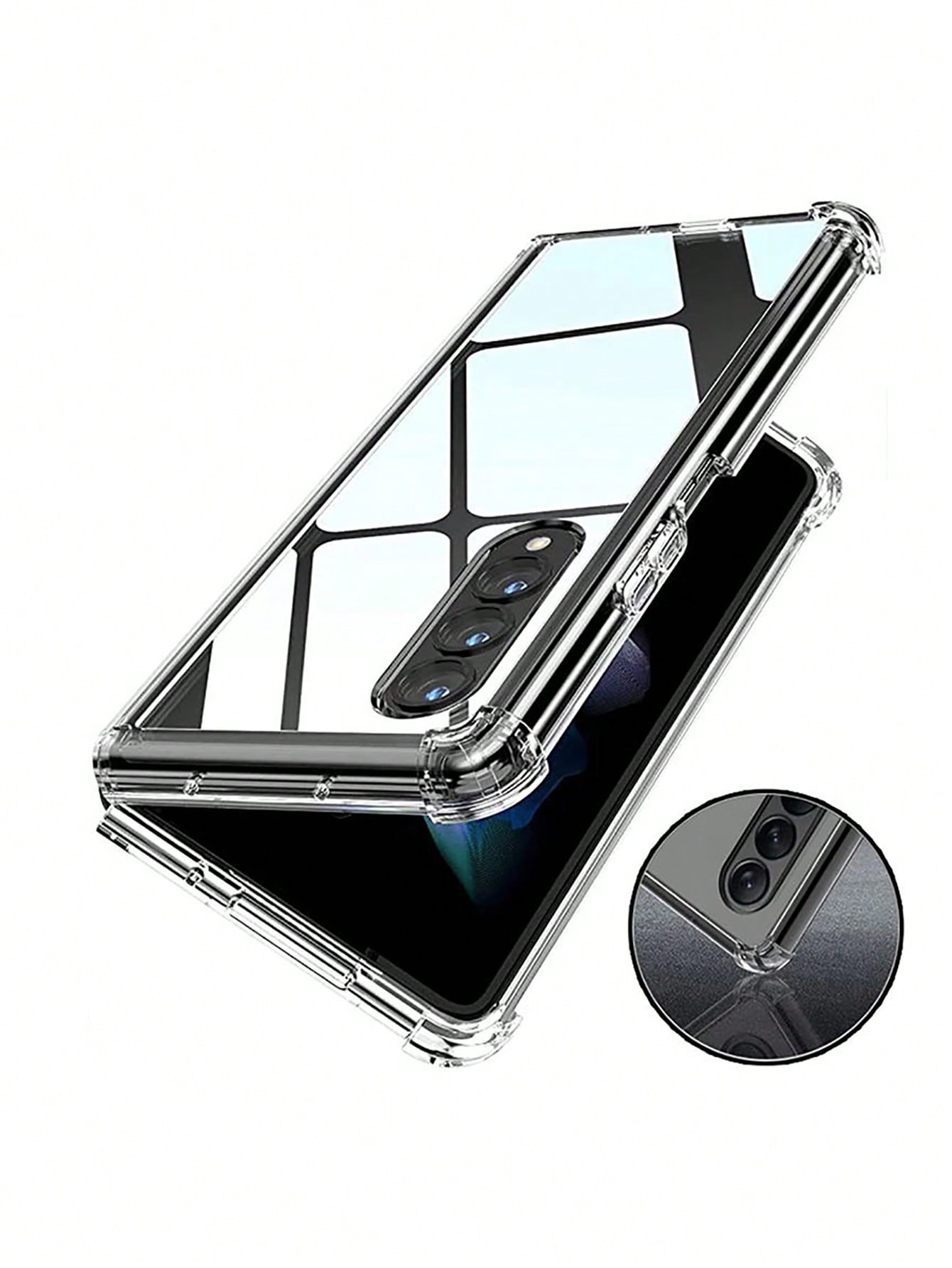1PC For SAM - SUNG Galaxy Z Fold 7 6 5 4 3 Hard Slim Clear Case Casing Cover Transparent Shockproof Full Coverage