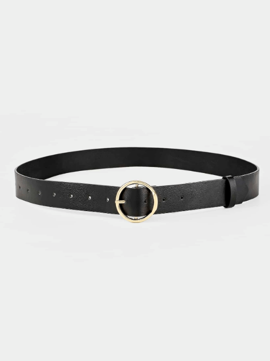 1pc Gold - tone Raised Buckle Decorated Versatile Women's Belt For Daily Wear - Lolli World Marketplace