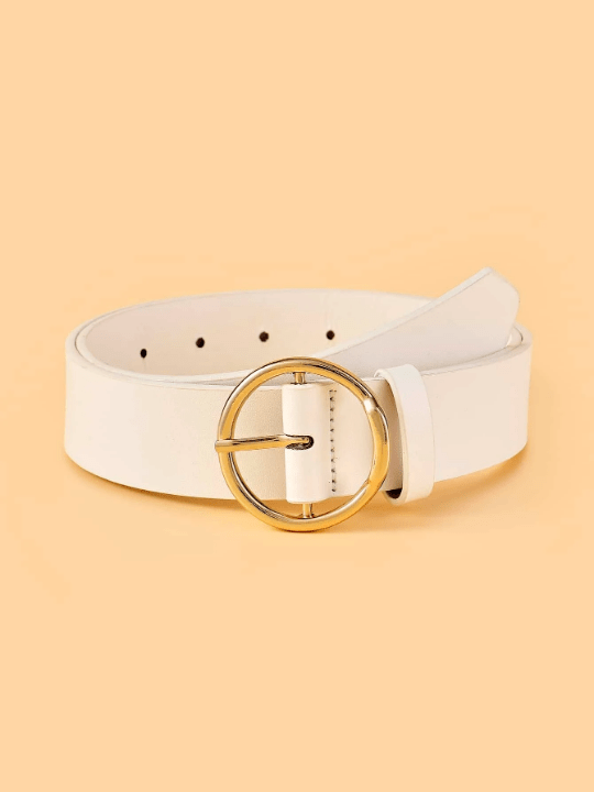 1pc Golden Buckle & Studs Decorated Stylish All - match Women's Belt For Daily Use - Lolli World Marketplace