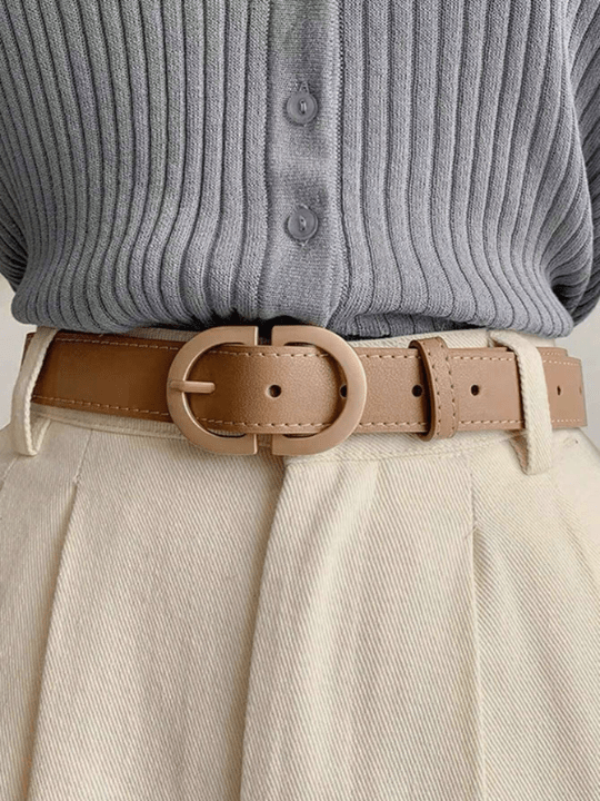 1pc Minimalist Fashion Ladies' Leather Belt - Lolli World Marketplace
