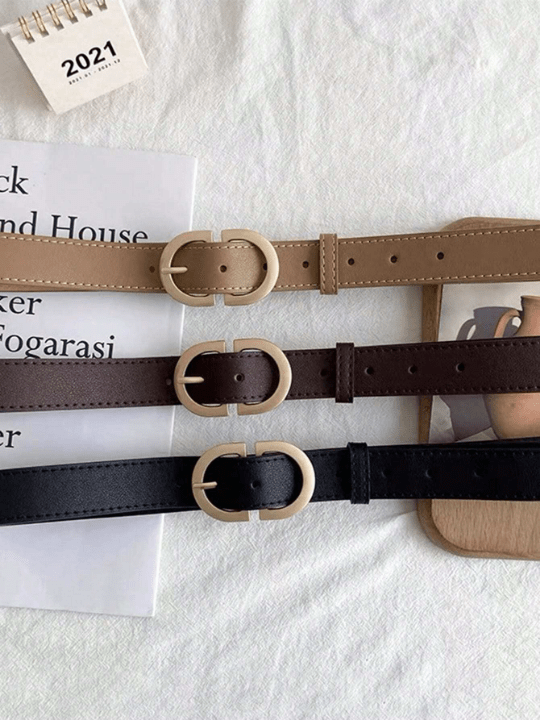 1pc Minimalist Fashion Ladies' Leather Belt - Lolli World Marketplace