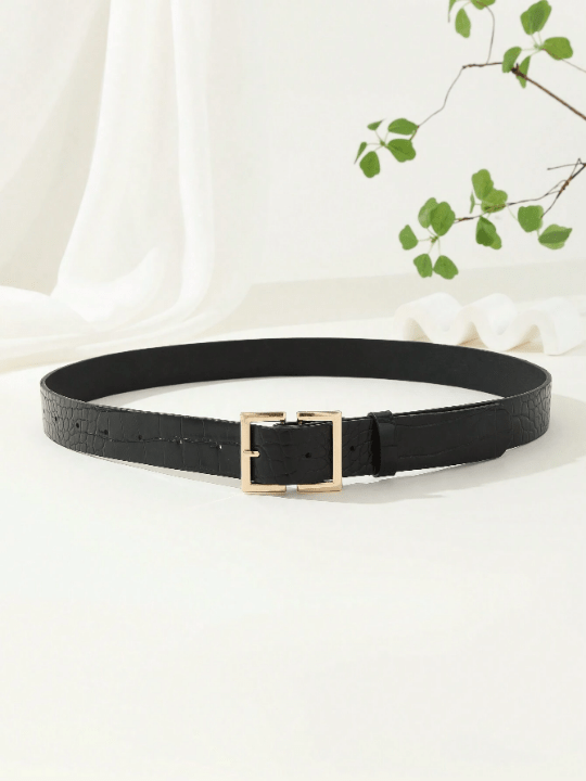 1pc Square Buckle Chinese Style Fashionable Literary & Retro Personality Women's Waistband, Suitable For Daily Parties And Gatherings - Lolli World Marketplace
