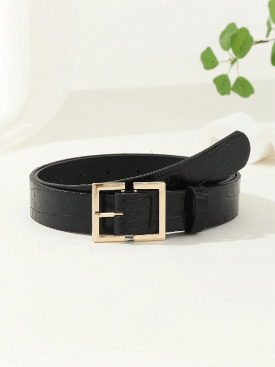 1pc Square Buckle Chinese Style Fashionable Literary & Retro Personality Women's Waistband, Suitable For Daily Parties And Gatherings - Lolli World Marketplace