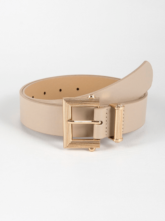 1pc Square Buckle Pu Leather Belt For Pants, Dress, Daily Wear - Lolli World Marketplace