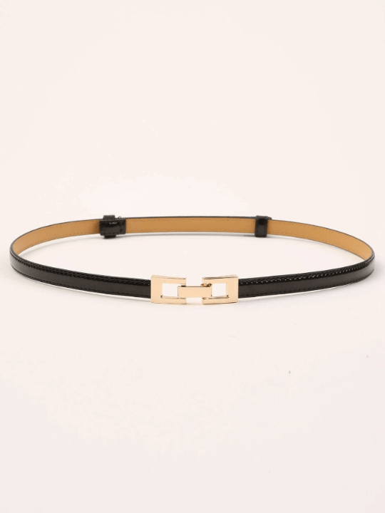 1pc Thin Geo Buckle Skinny Belt - Lolli World Marketplace