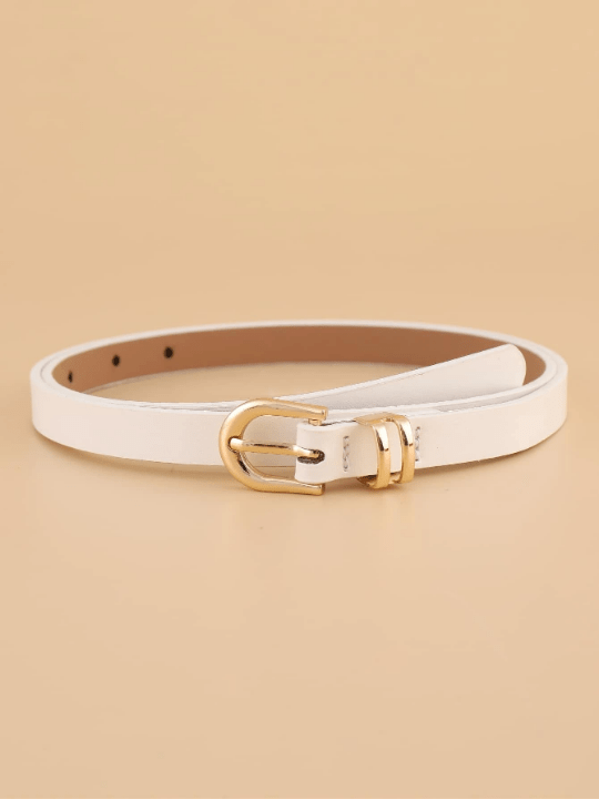 1pc Women Solid Metal Buckle Fashion Belt - Lolli World Marketplace