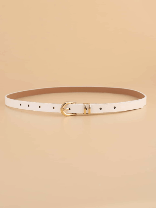 1pc Women Solid Metal Buckle Fashion Belt - Lolli World Marketplace
