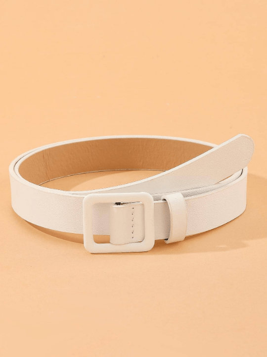 1pc Women Square Buckle Casual Belt For Daily Life - Lolli World Marketplace