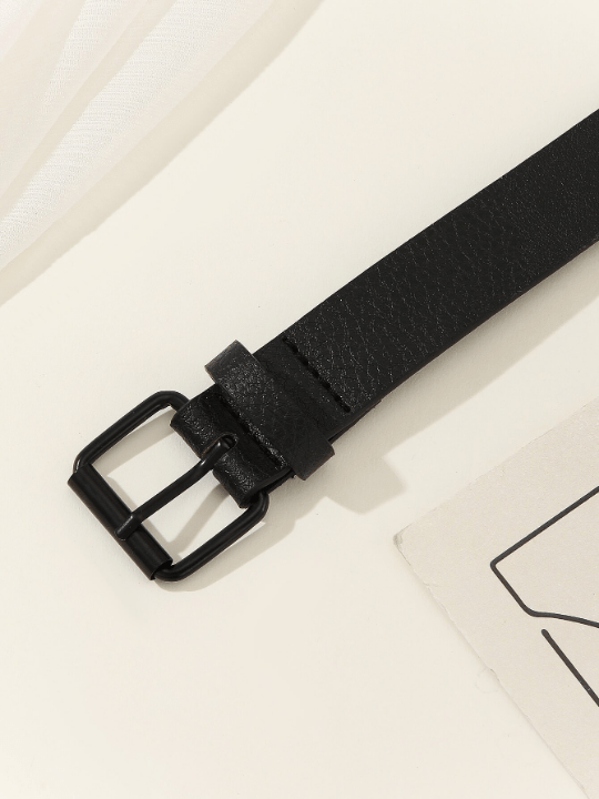 1pc Women's Black Utilitarian Dress Belt With Buckle, Fits For Daily Work And Casual Wear (Note: Belt Width 2.8cm) - Lolli World Marketplace