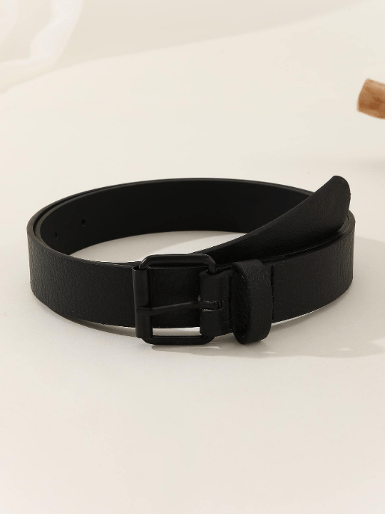 1pc Women's Black Utilitarian Dress Belt With Buckle, Fits For Daily Work And Casual Wear (Note: Belt Width 2.8cm) - Lolli World Marketplace
