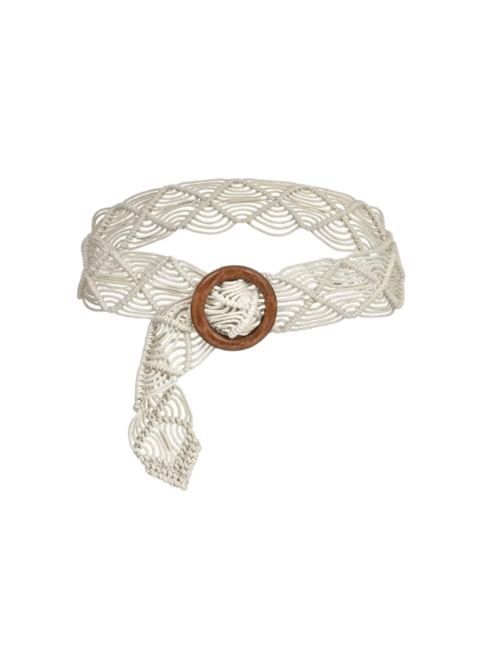 1pc Women's Handmade Waxed Rope Braided Vintage Style Simple Fashion Wide Belt - Lolli World Marketplace