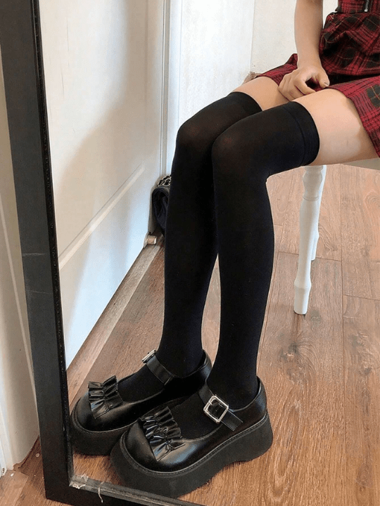 1pc Women's Knee High Thigh High Warm Stockings For Cosplay Sports Stripes Socks - Lolli World Marketplace