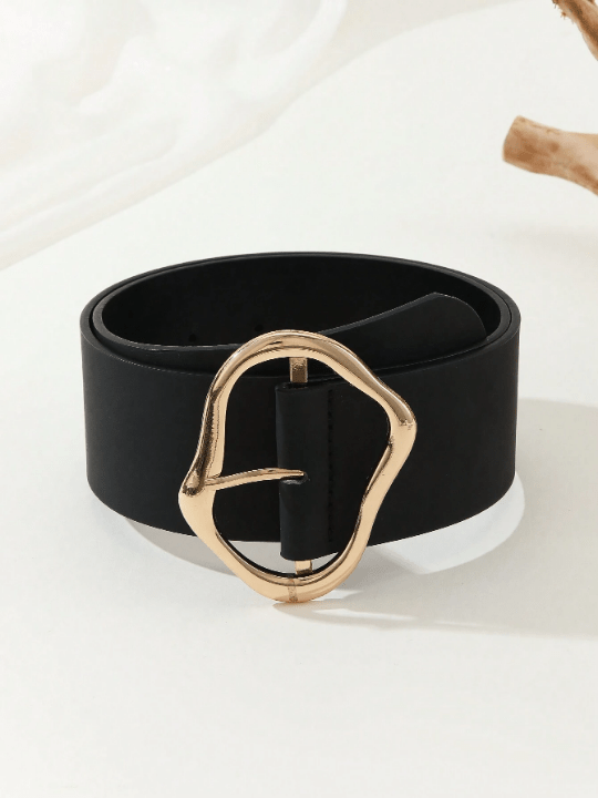 1pc Women's Simple & Versatile Wide Waist Belt With Decorative Pu, Suitable For Daily Wear With Dresses & Coats - Lolli World Marketplace
