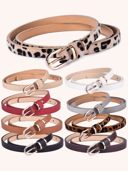 1pc Women's Solid Color Tight Leather Belt, Fashionable Plus Size Waist Belt For Daily Decoration And Matching - Lolli World Marketplace