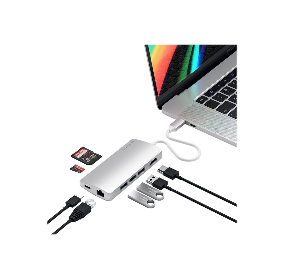 Satechi Aluminum Multi-Port Adapter V2 Dock - Silver